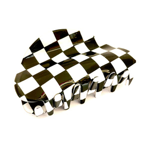 Hairclip Checker - Black / White