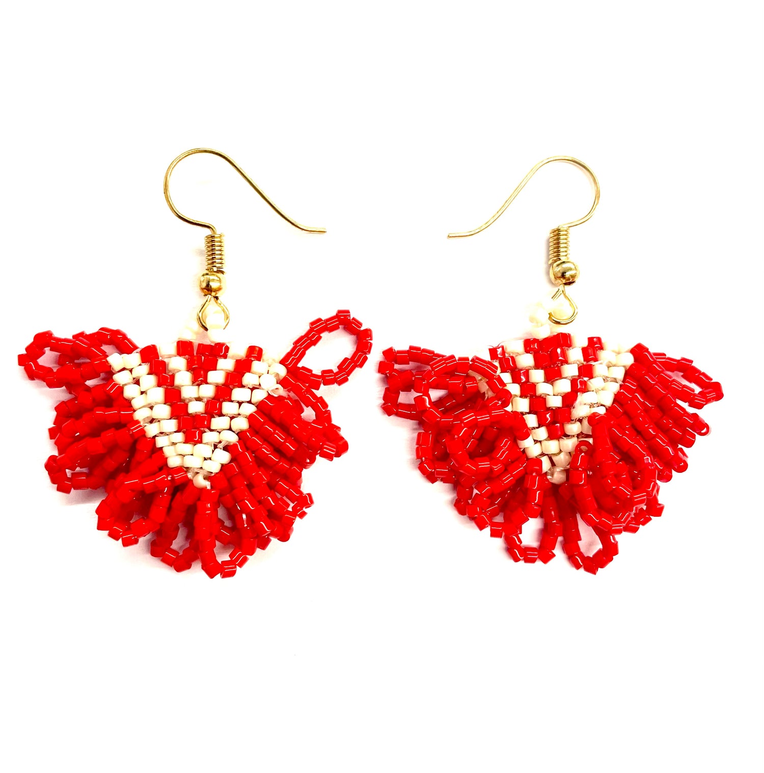 Pearl Ruffle Ear - Red