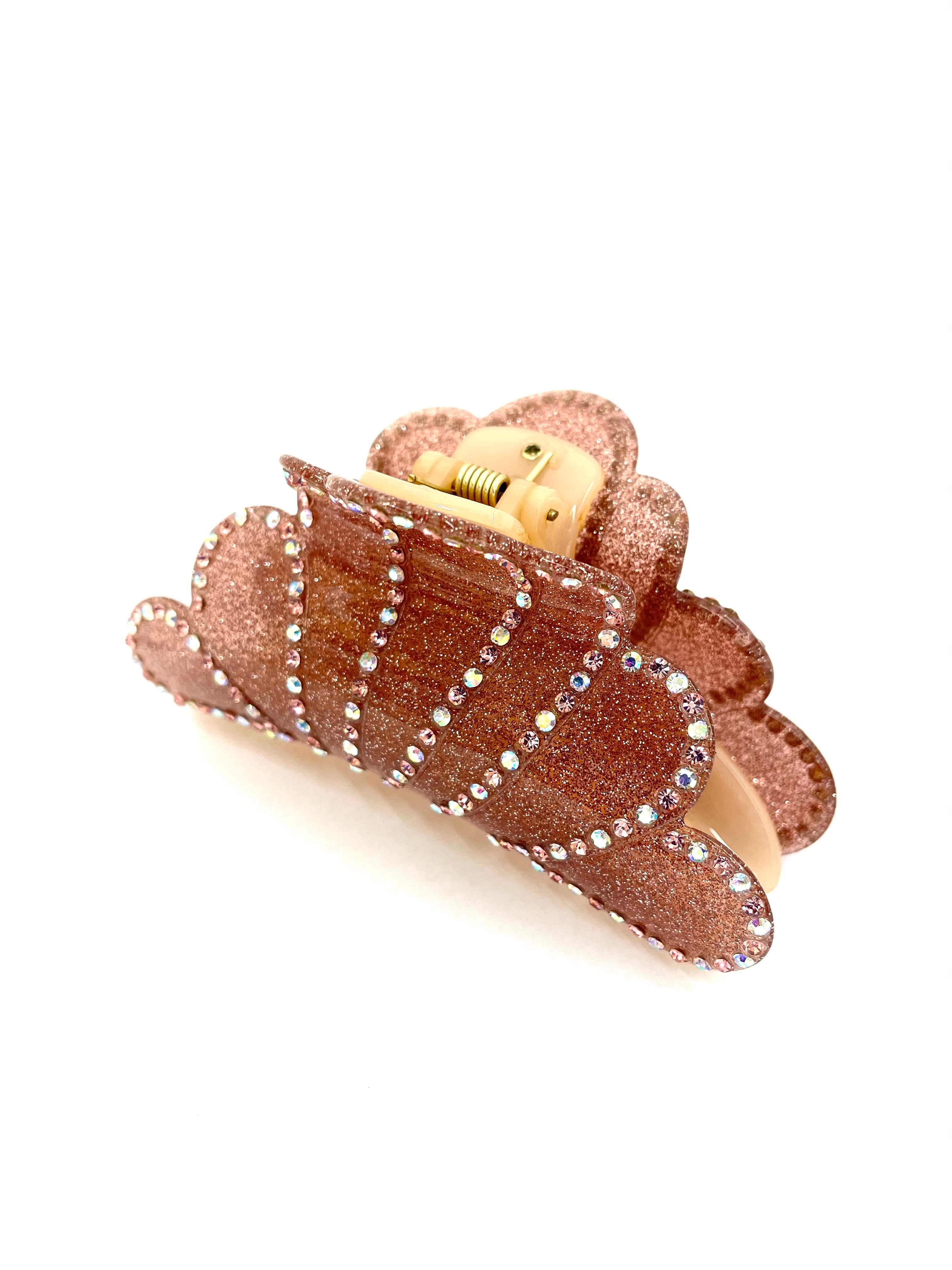 Cloudburst Hairclip - Dark Rose
