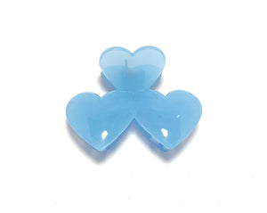 Heart Hairclip - Clear Light Blue