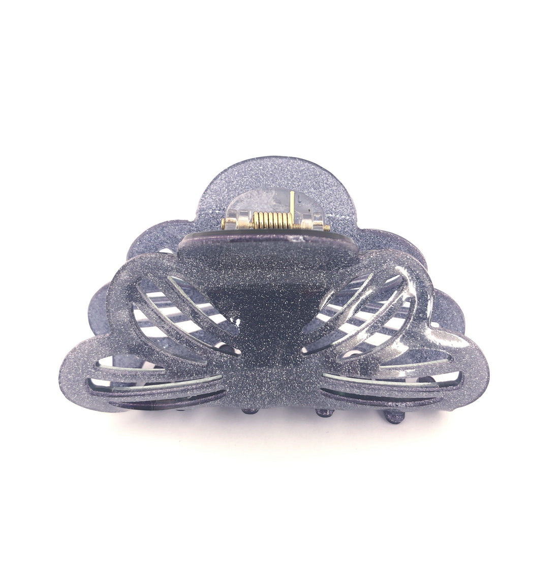 Glitter Stencil Hair Clip - Blue