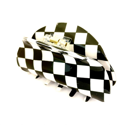 Hairclip Checker - Black / White