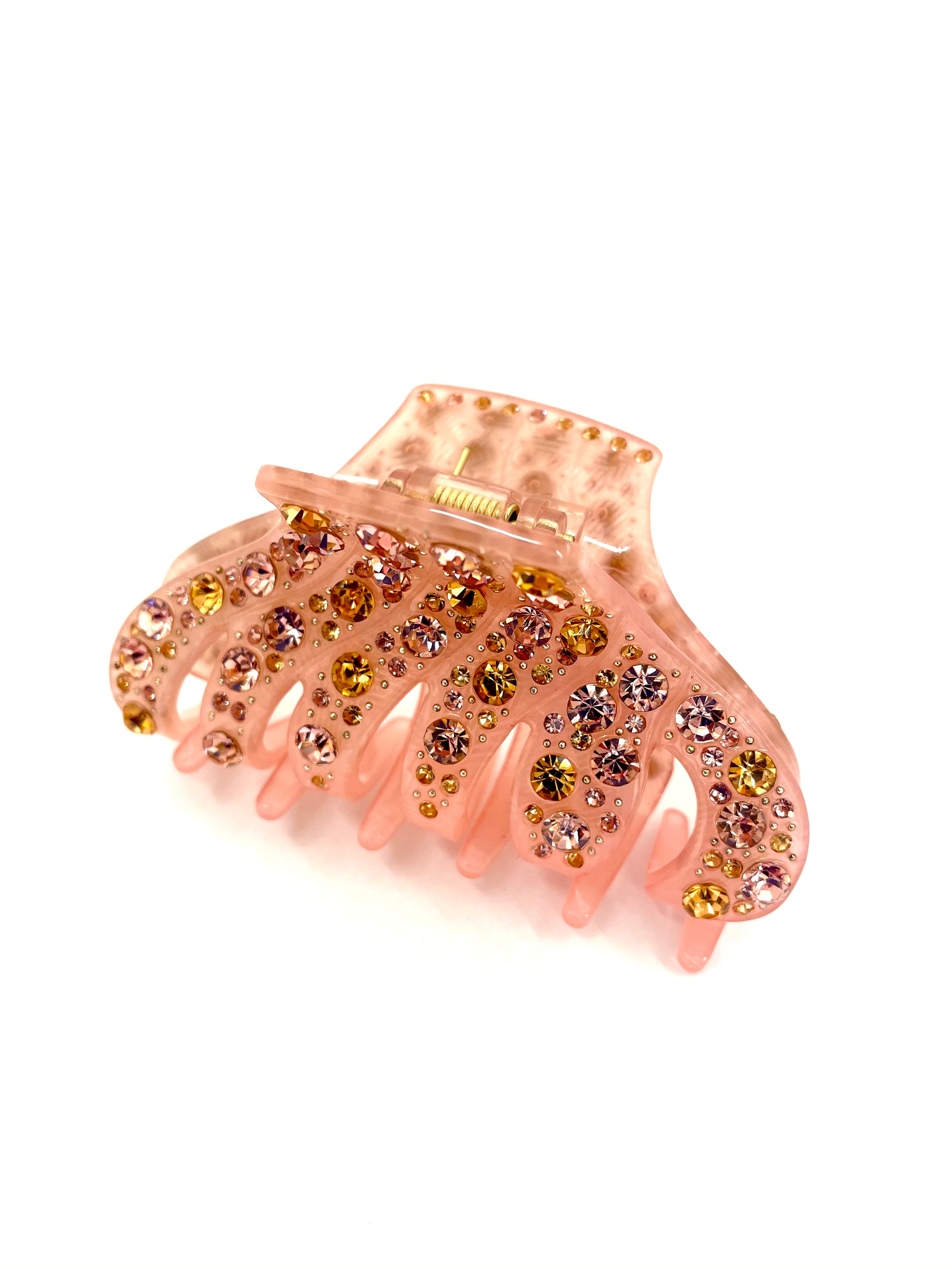Rhinestone Hairclip - Light Pink