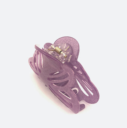Glitter Stencil Hairclip - Purple