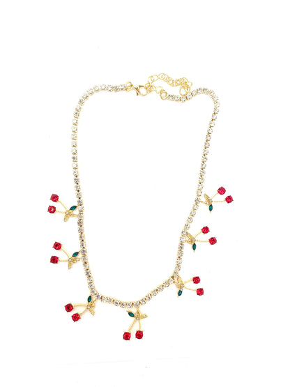 Cherry Necklace - Red