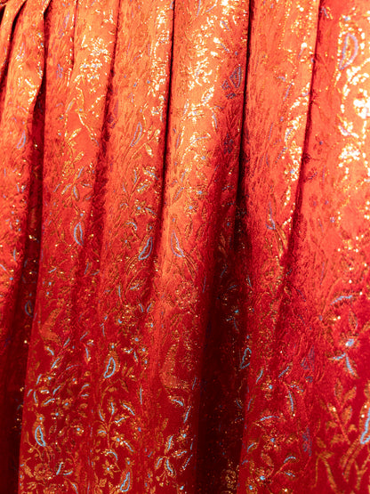 Rød Vintage Glimmer Nederdel