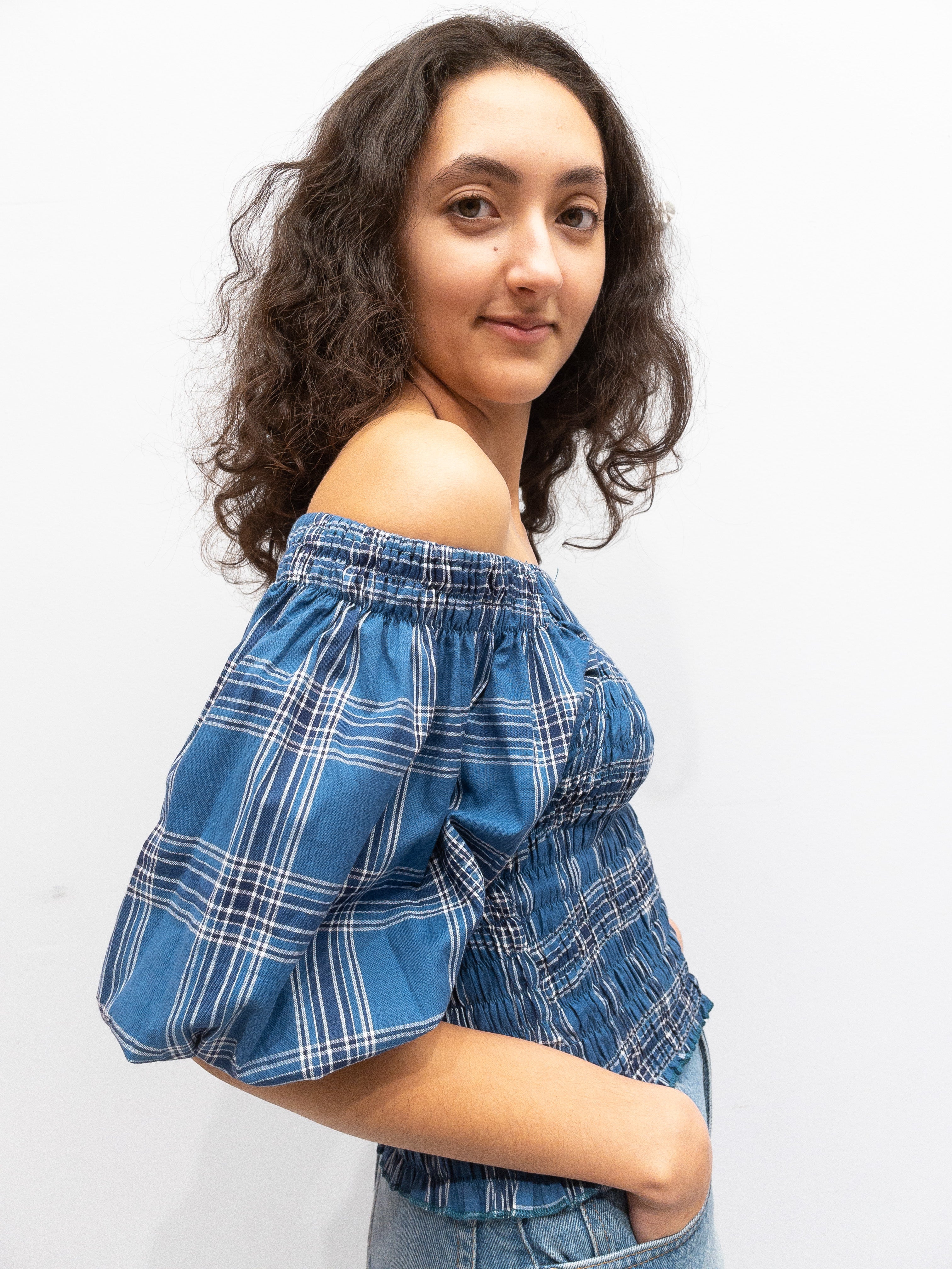 Puff Top - Blå Tern