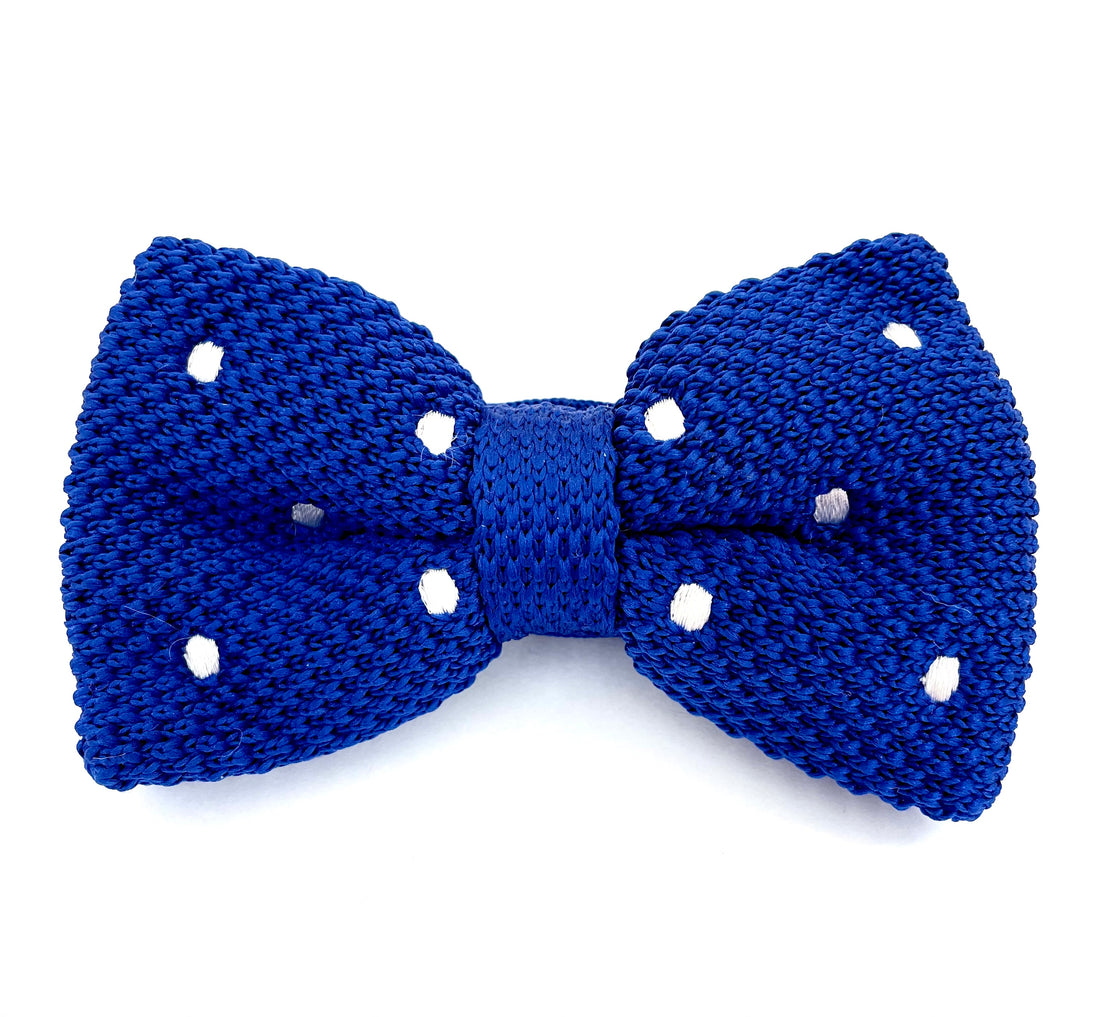 Bowtie Knit - Blå / Hvide Prikker