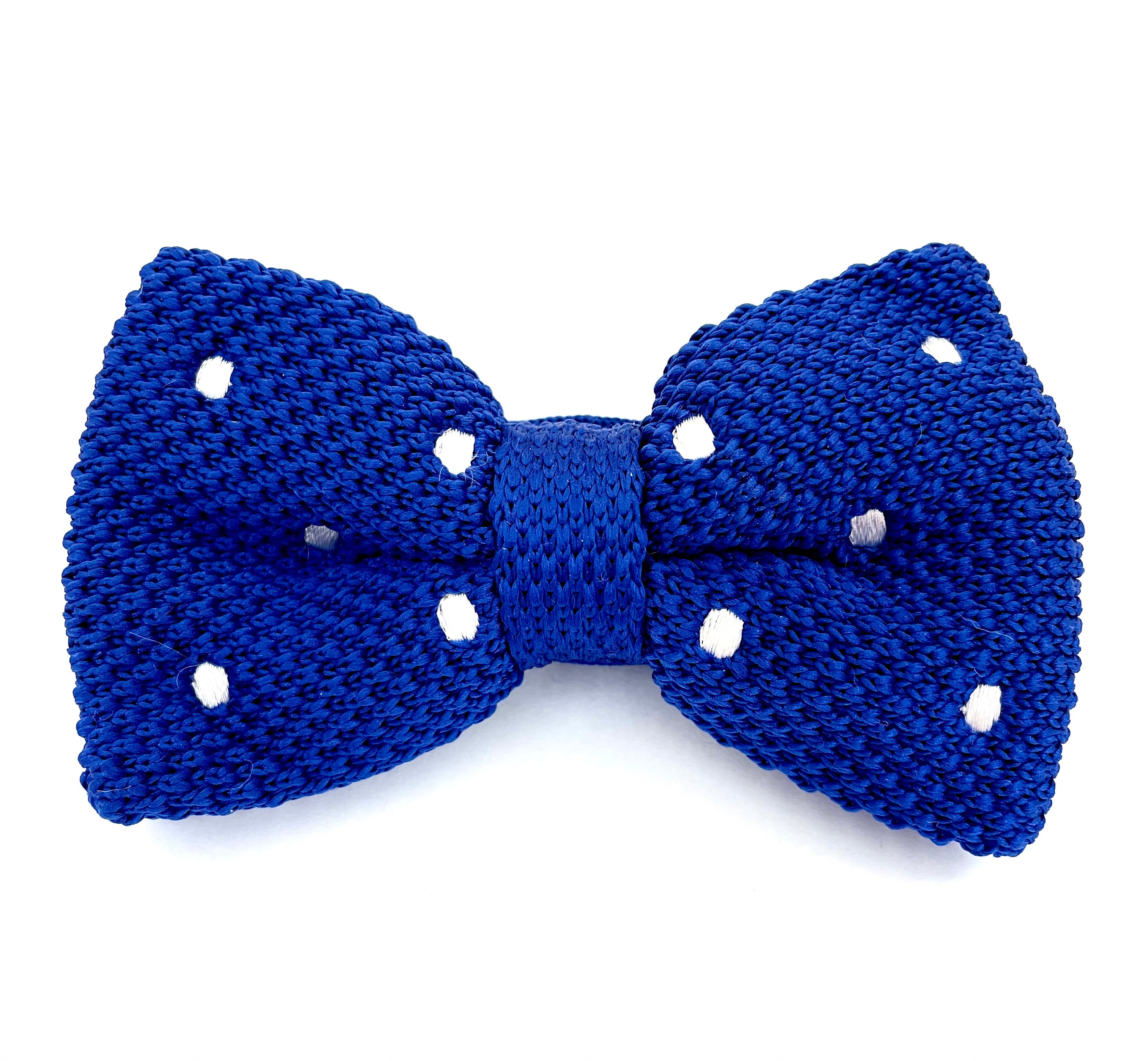 Bowtie Knit - Blå / Hvide Prikker