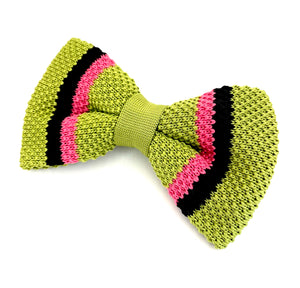 Bowtie Knit - Grøn / Pink / Sort