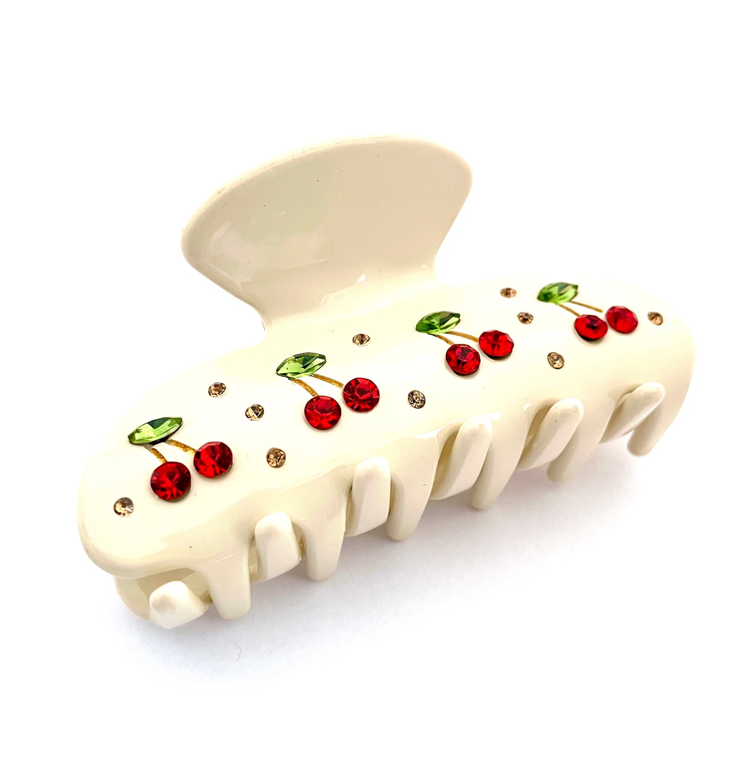 Cherry Hairclip - Cream