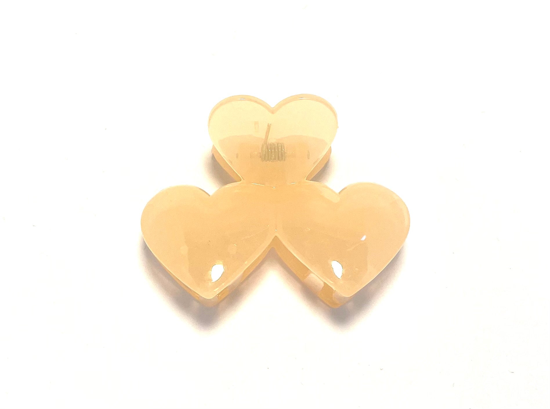 Heart Hairclip - Clear Pearl