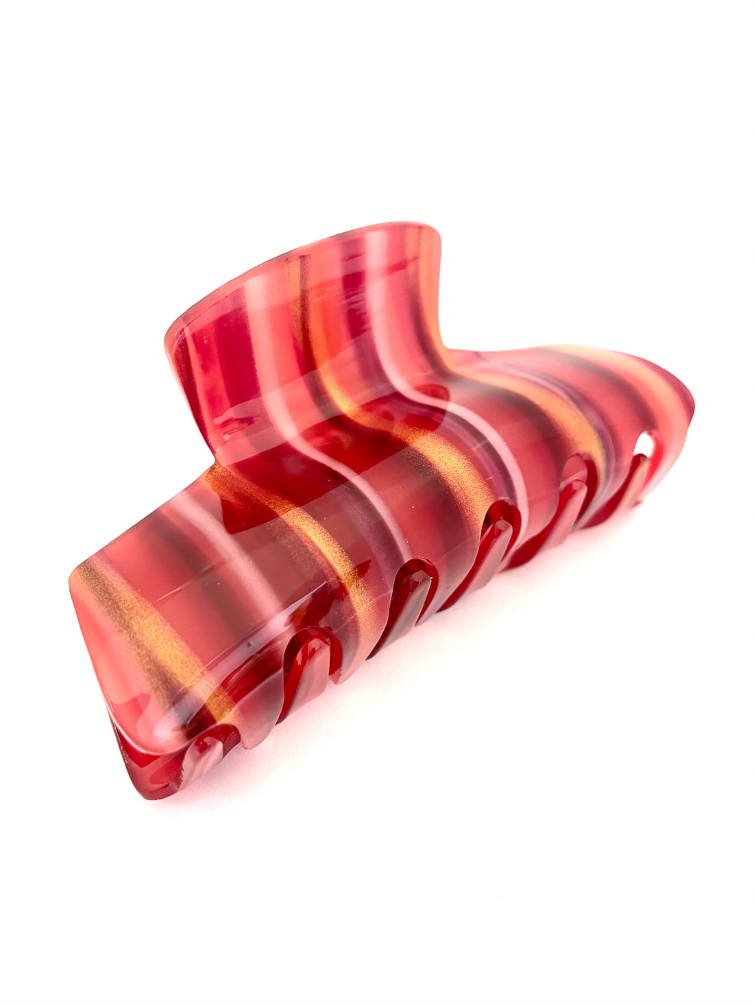 Abstract Hairclip - Dark Red