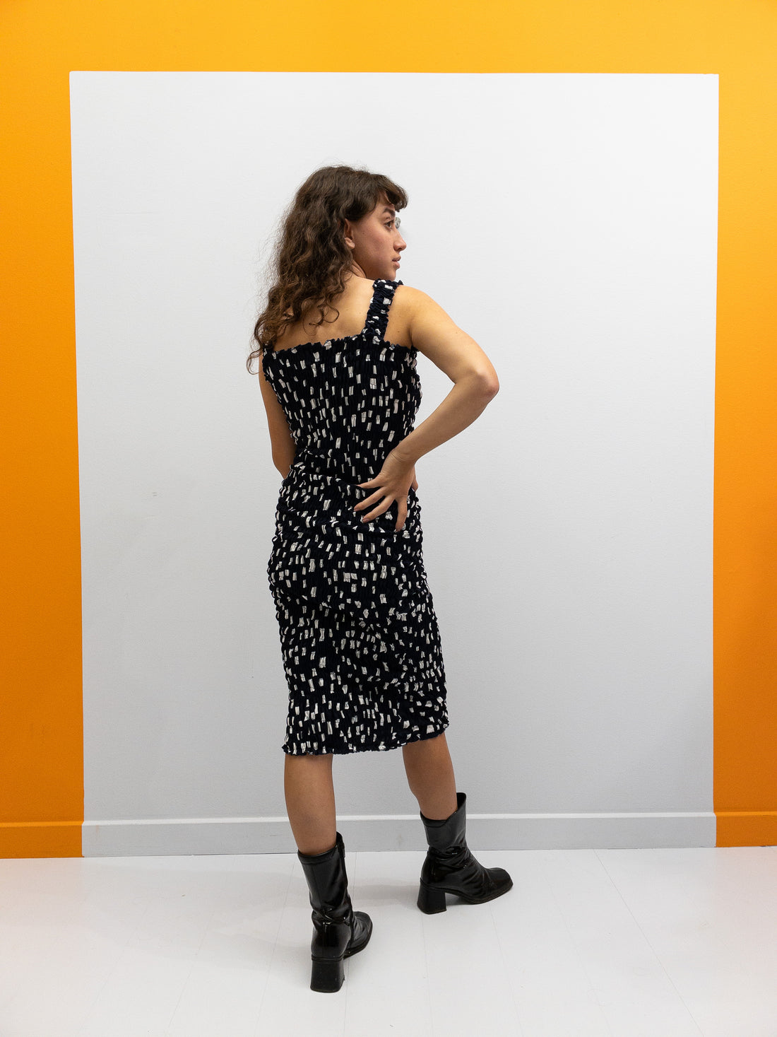 Smock Pencil Dress - Hvide Tern