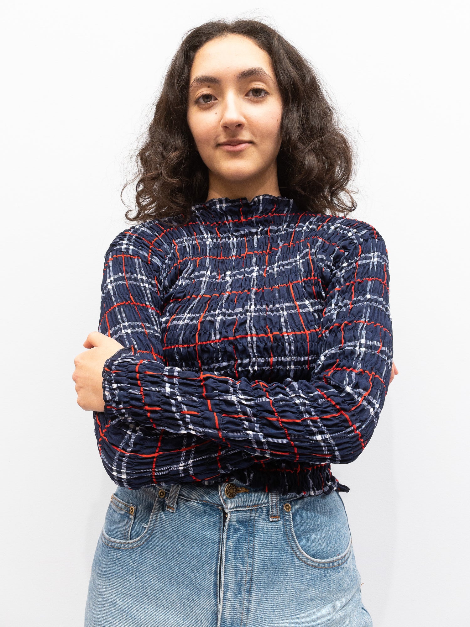 Smock Top Mørkeblå Tern - Long Sleeve