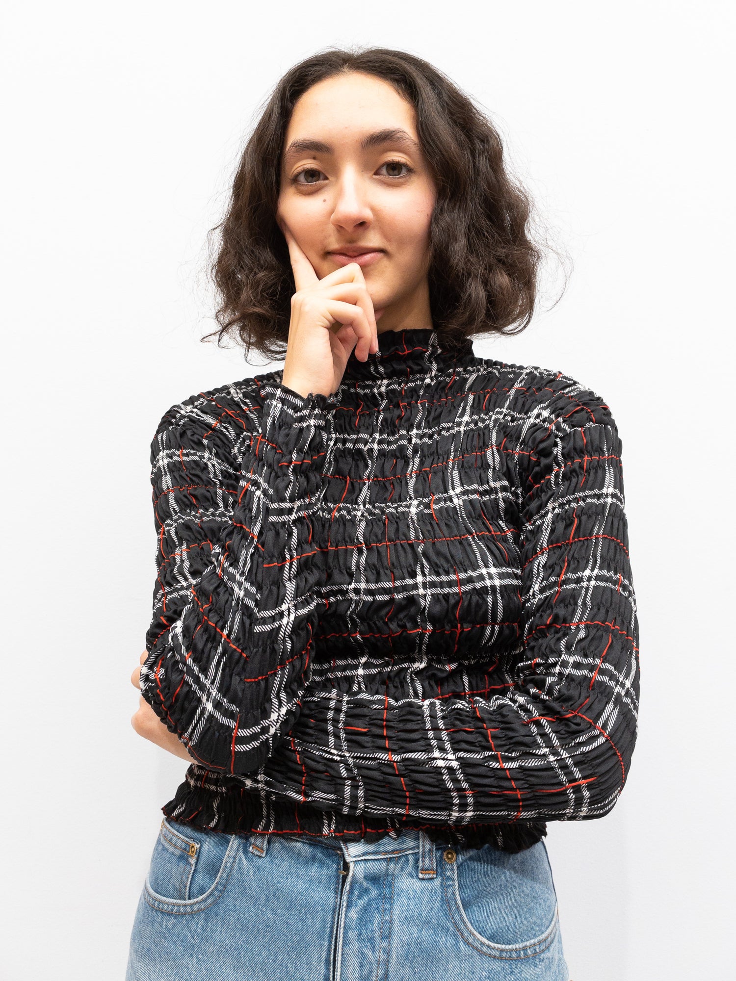 Smock Top Sorte Tern - Long Sleeve