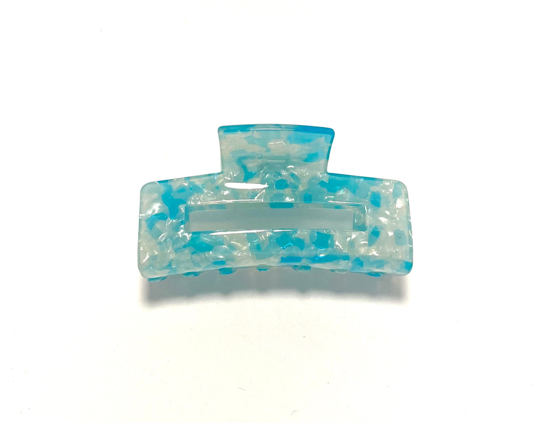 Marble Hairclip - Light Blue
