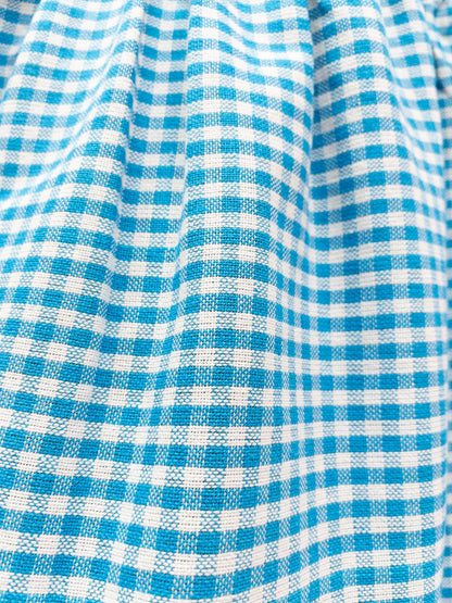 Off Shoulder Smock Dress - Lyseblå/Hvide Tern