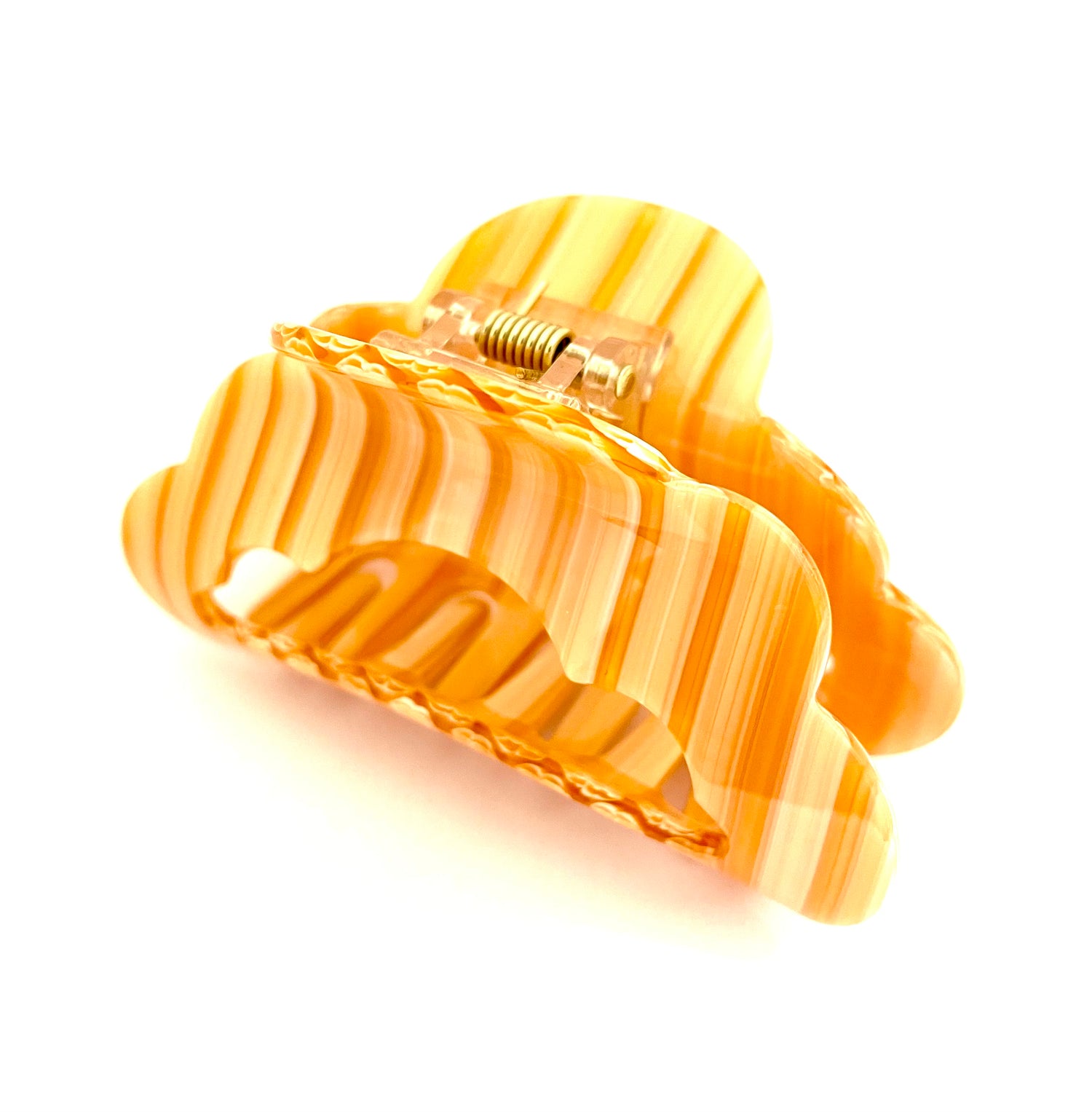 Hairclip Striped - Orange