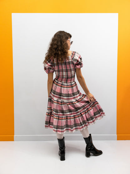 Off Shoulder Smock Dress Short - Lyserøde Tern