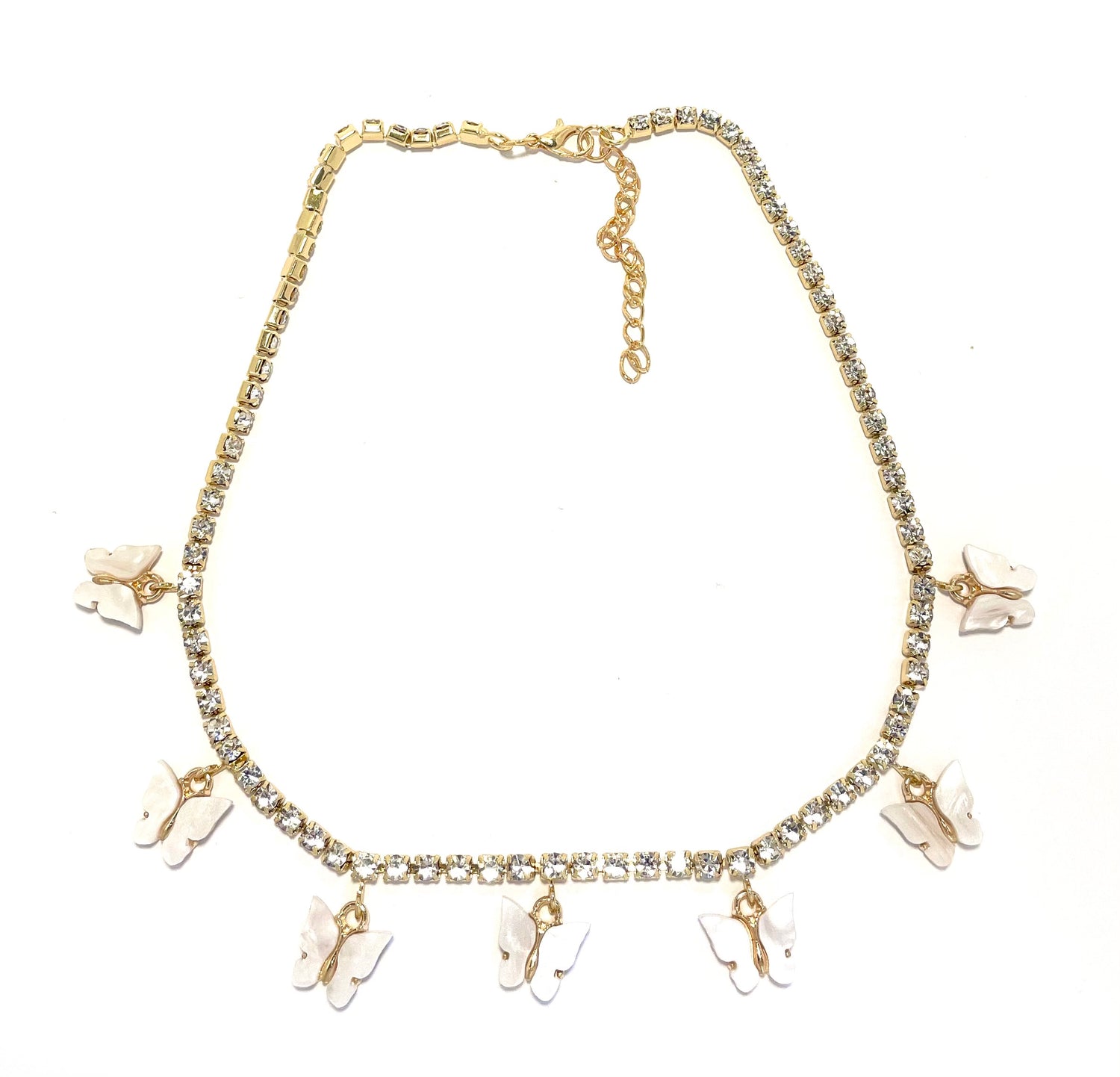 Butterfly Necklace - White