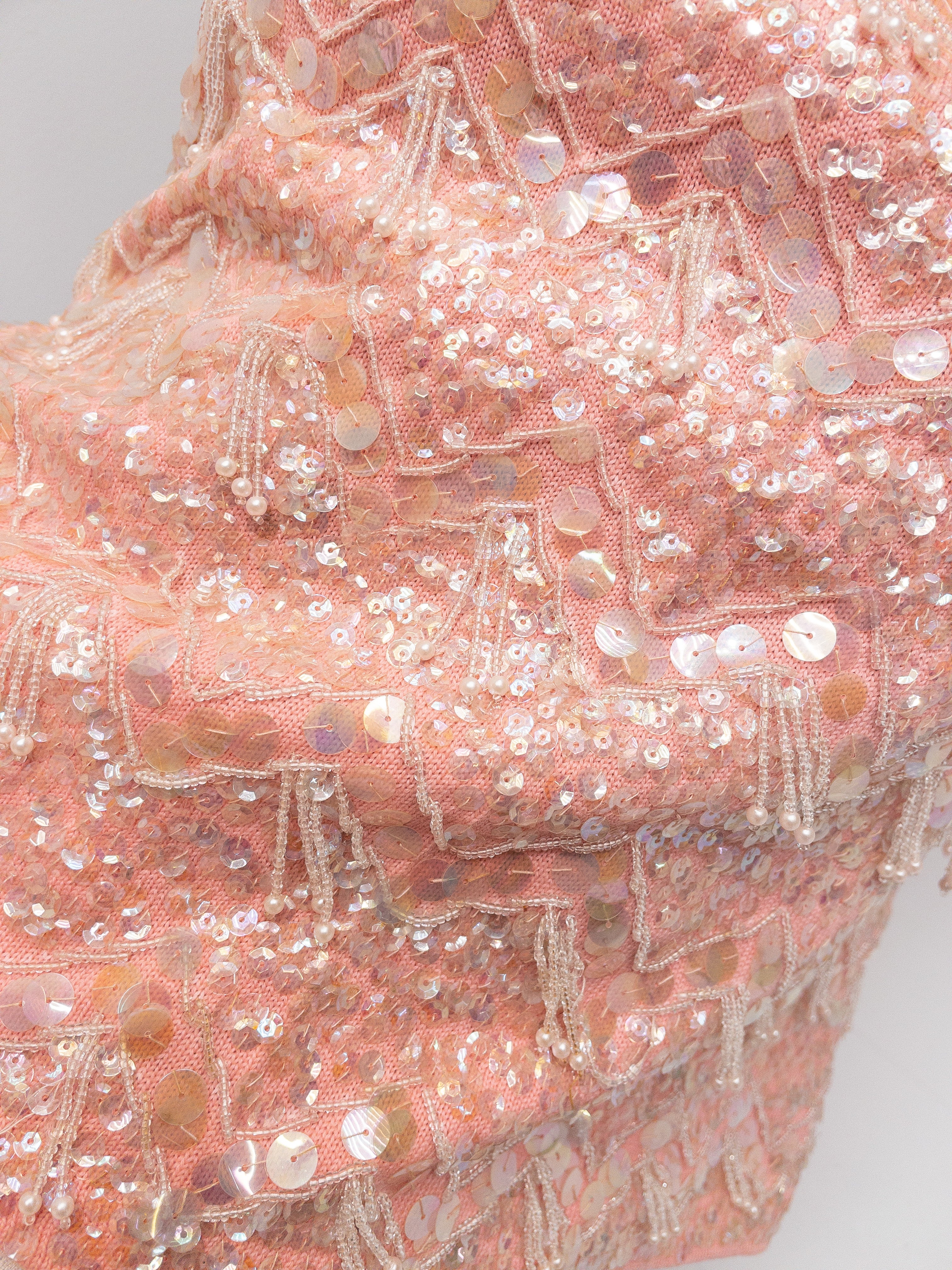 Lyserød Vintage Paillet Top