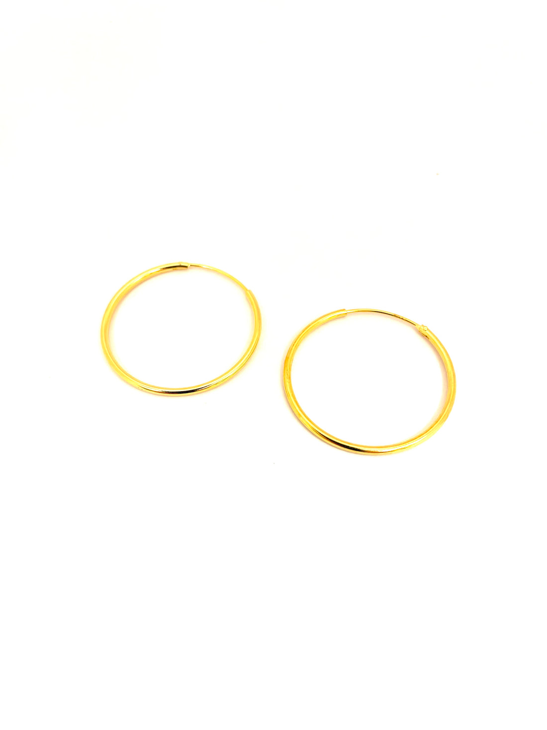 Creoles size 5 - 30 mm - Gold Plated