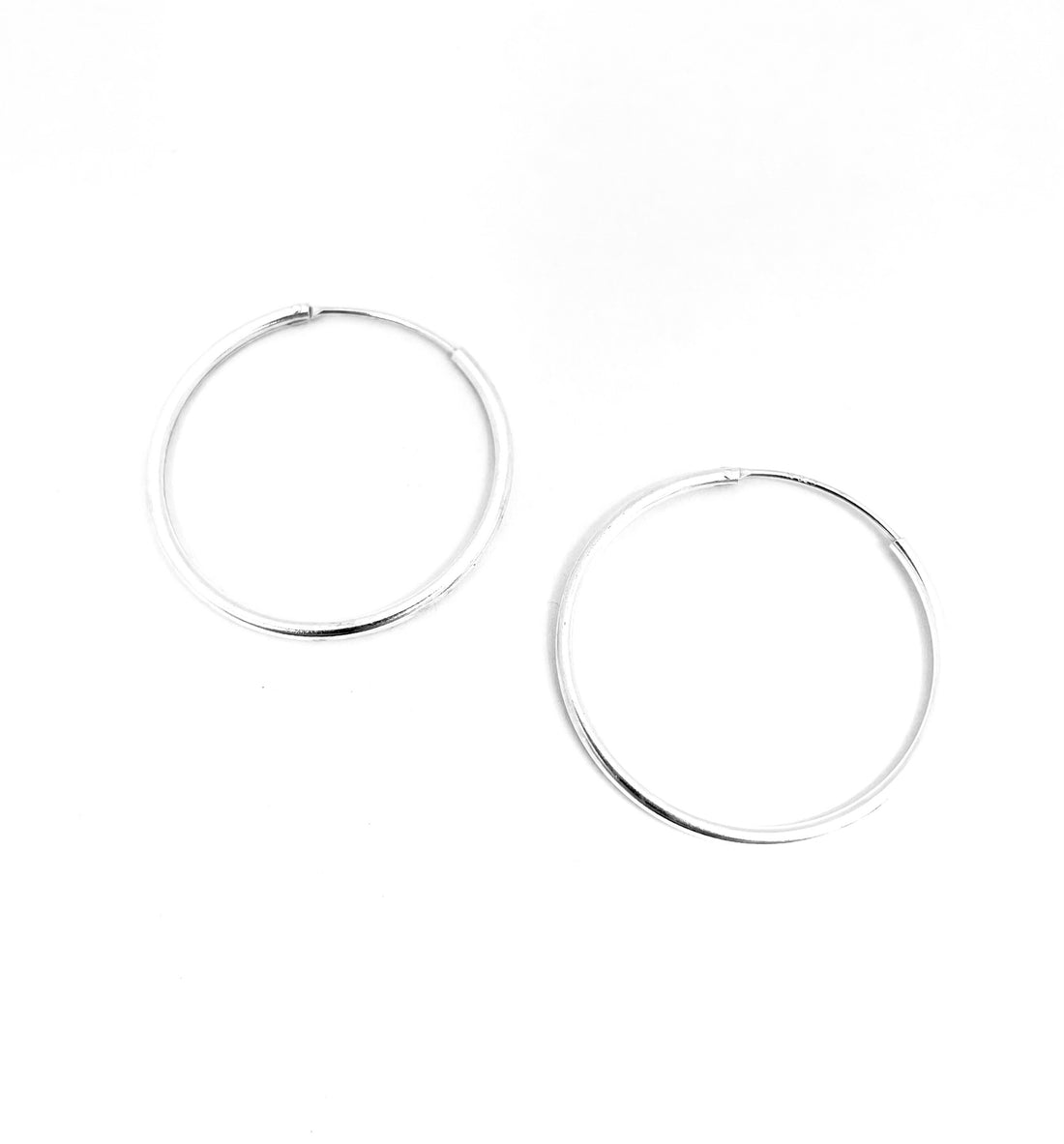 Creoles size 5 - 30 mm - Sterling Silver