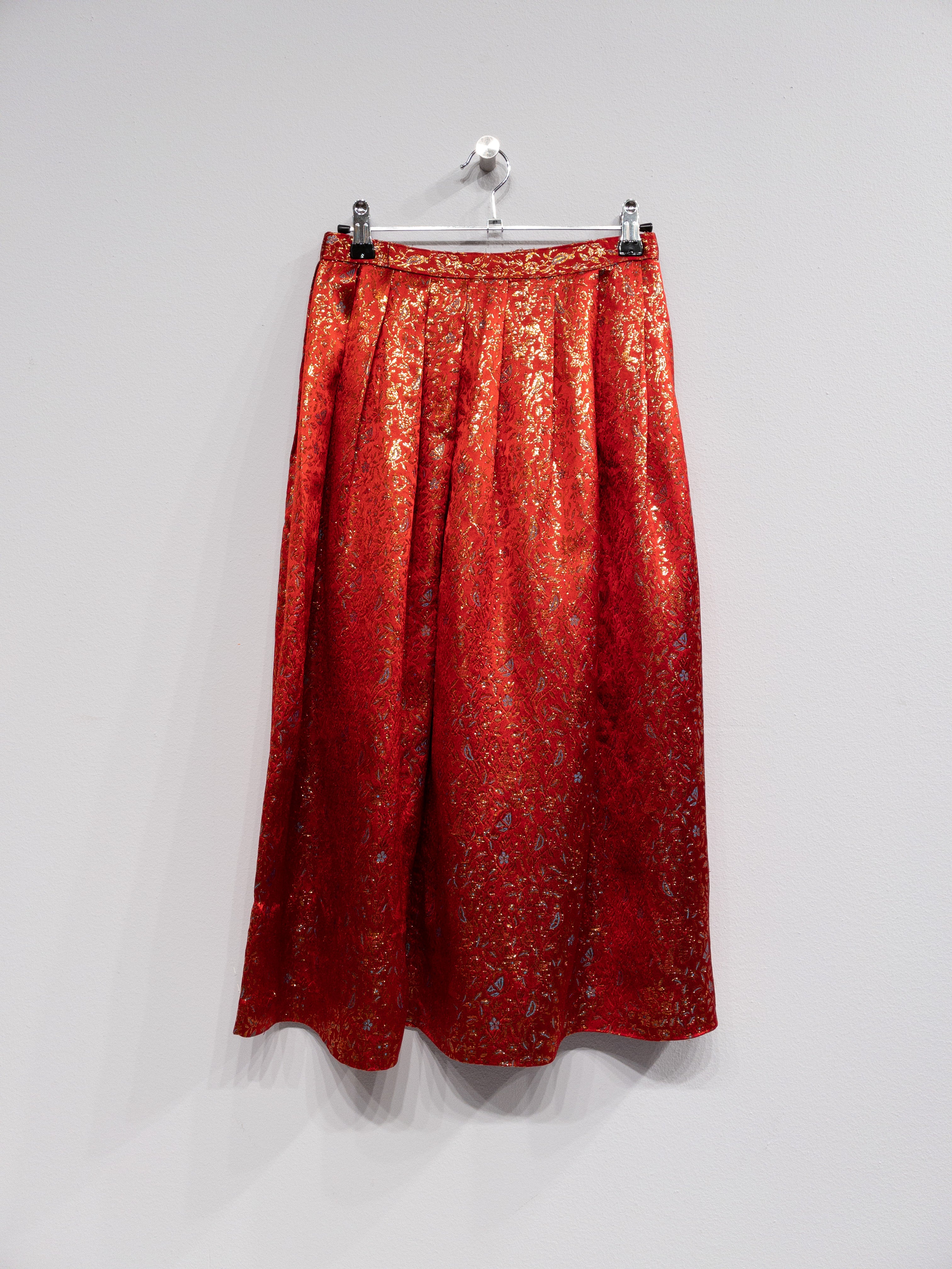 Rød Vintage Glimmer Nederdel