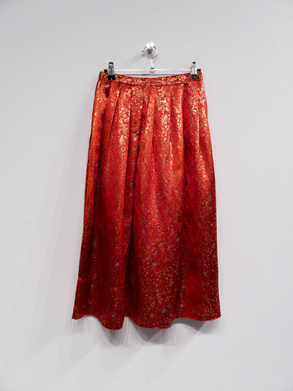 Rød Vintage Glimmer Nederdel
