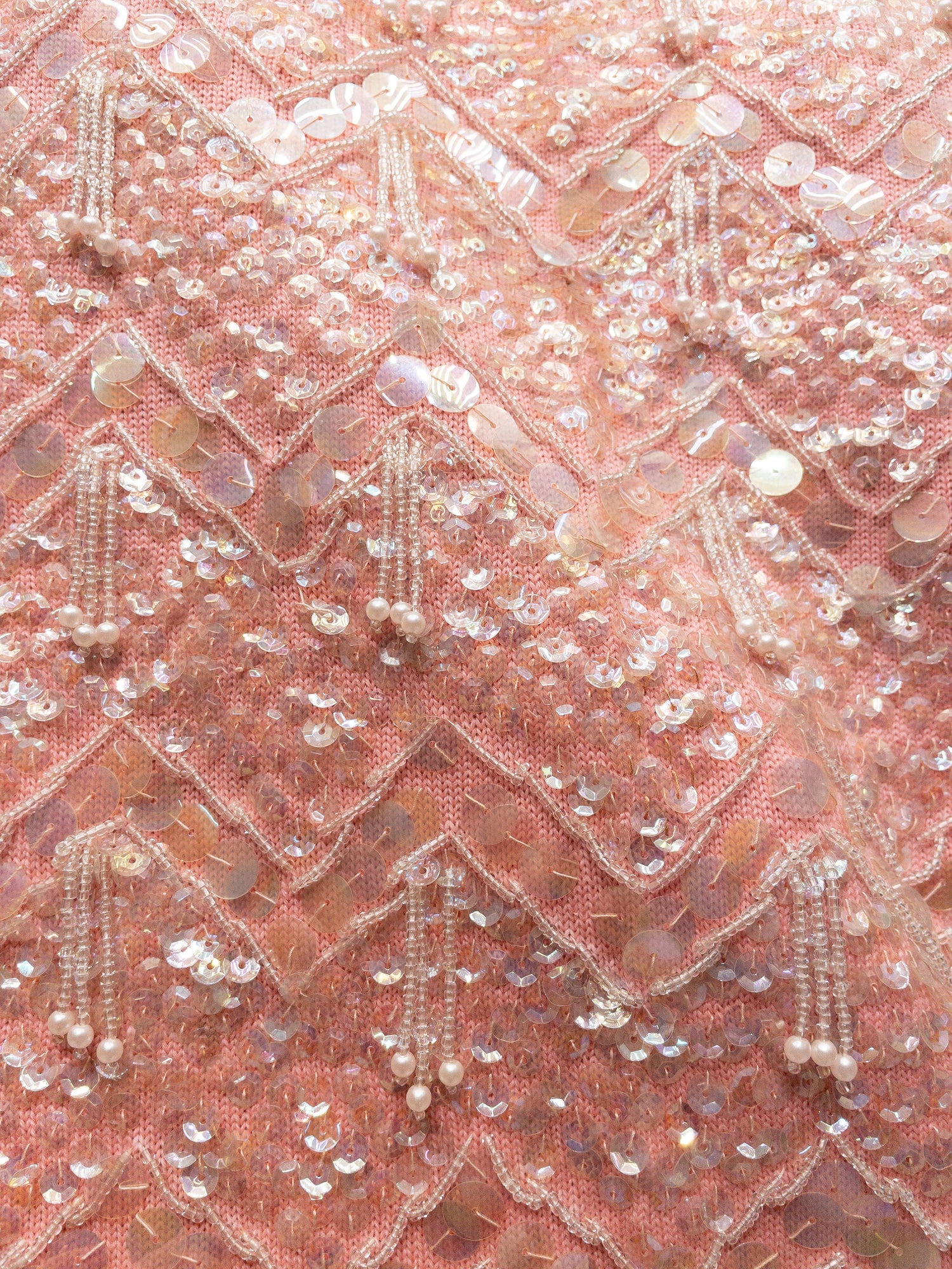 Lyserød Vintage Paillet Top