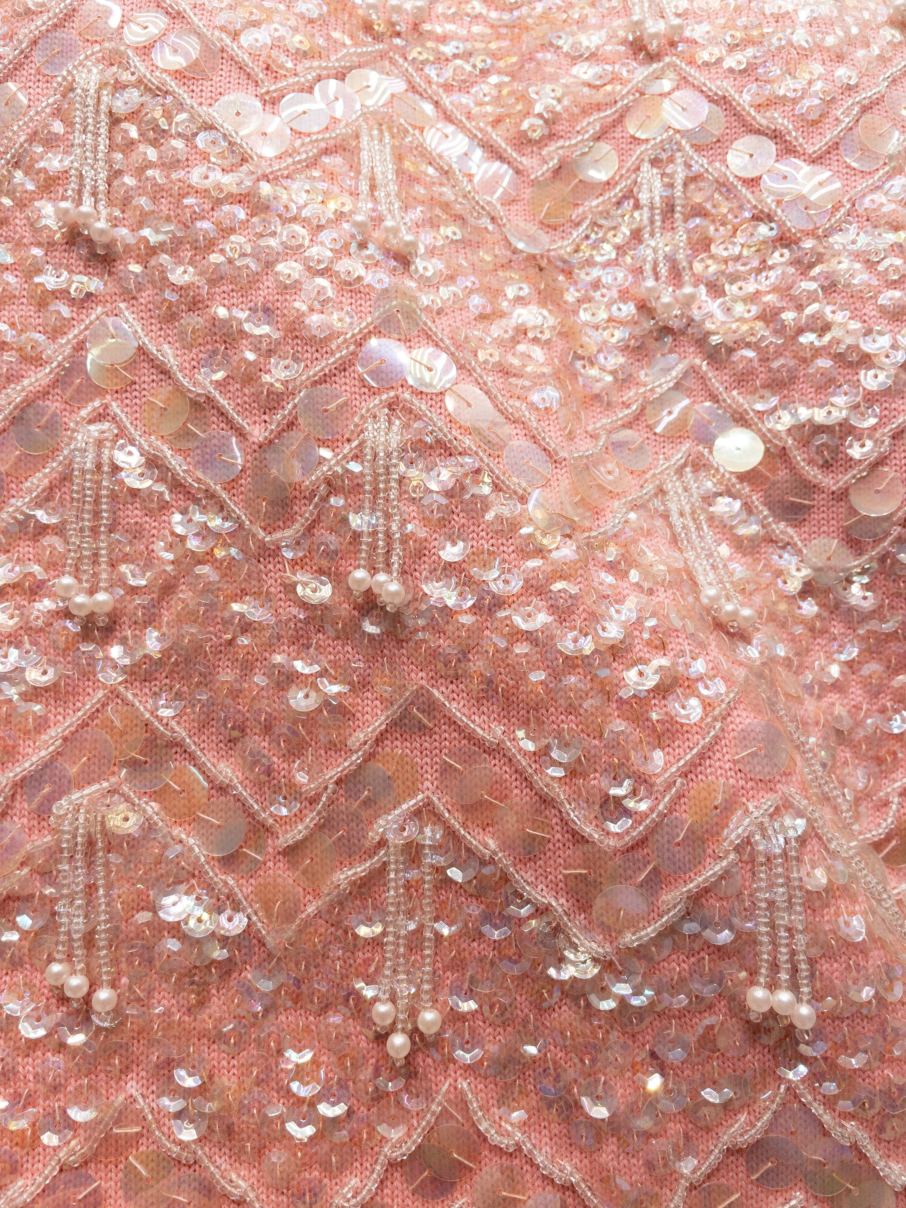 Lyserød Vintage Paillet Top