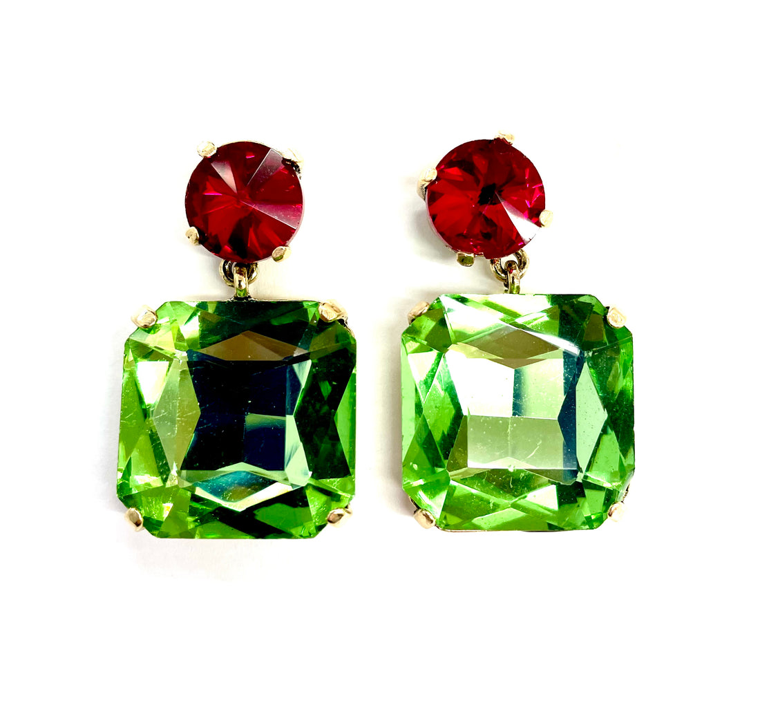 Crystal Bold Square Ear
