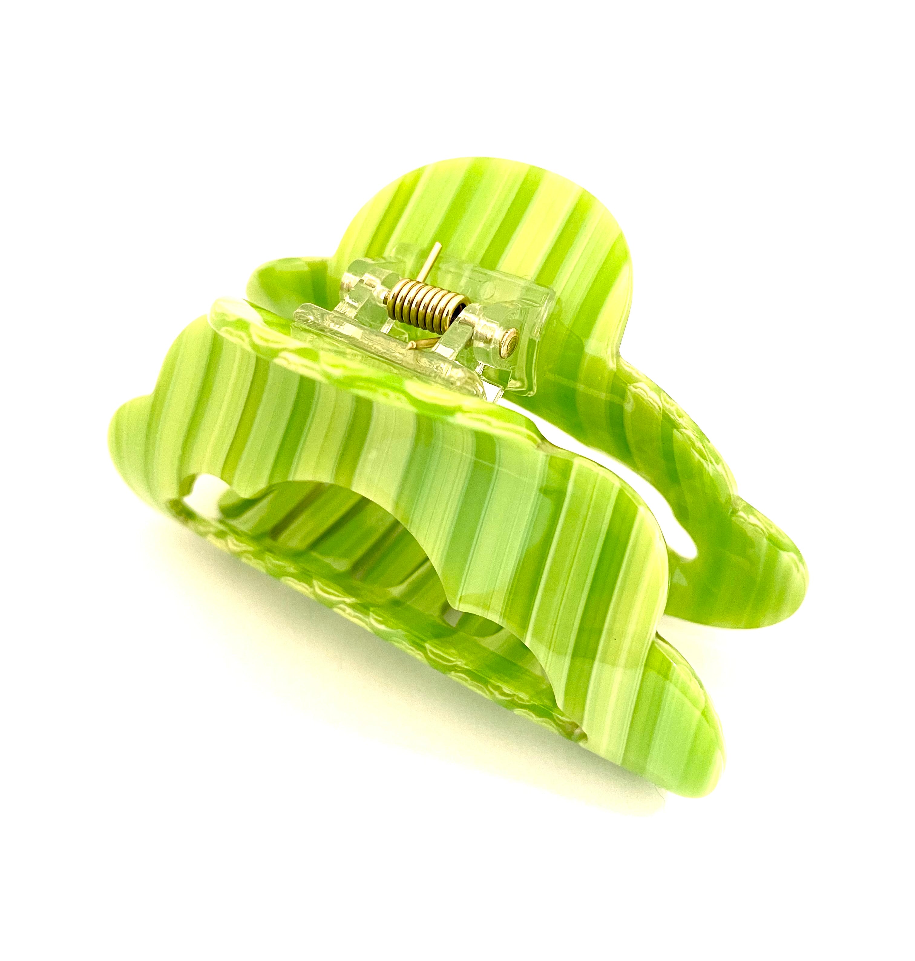 Hairclip Striped - Green