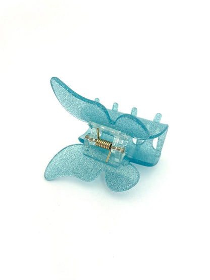 Butterfly Hairclaw - Blue Glitter