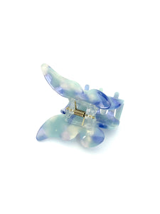 Butterfly Hairclaw - Light Blue Marble